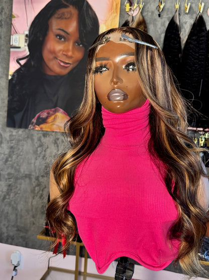 30” balayage lace front wig | 200 density